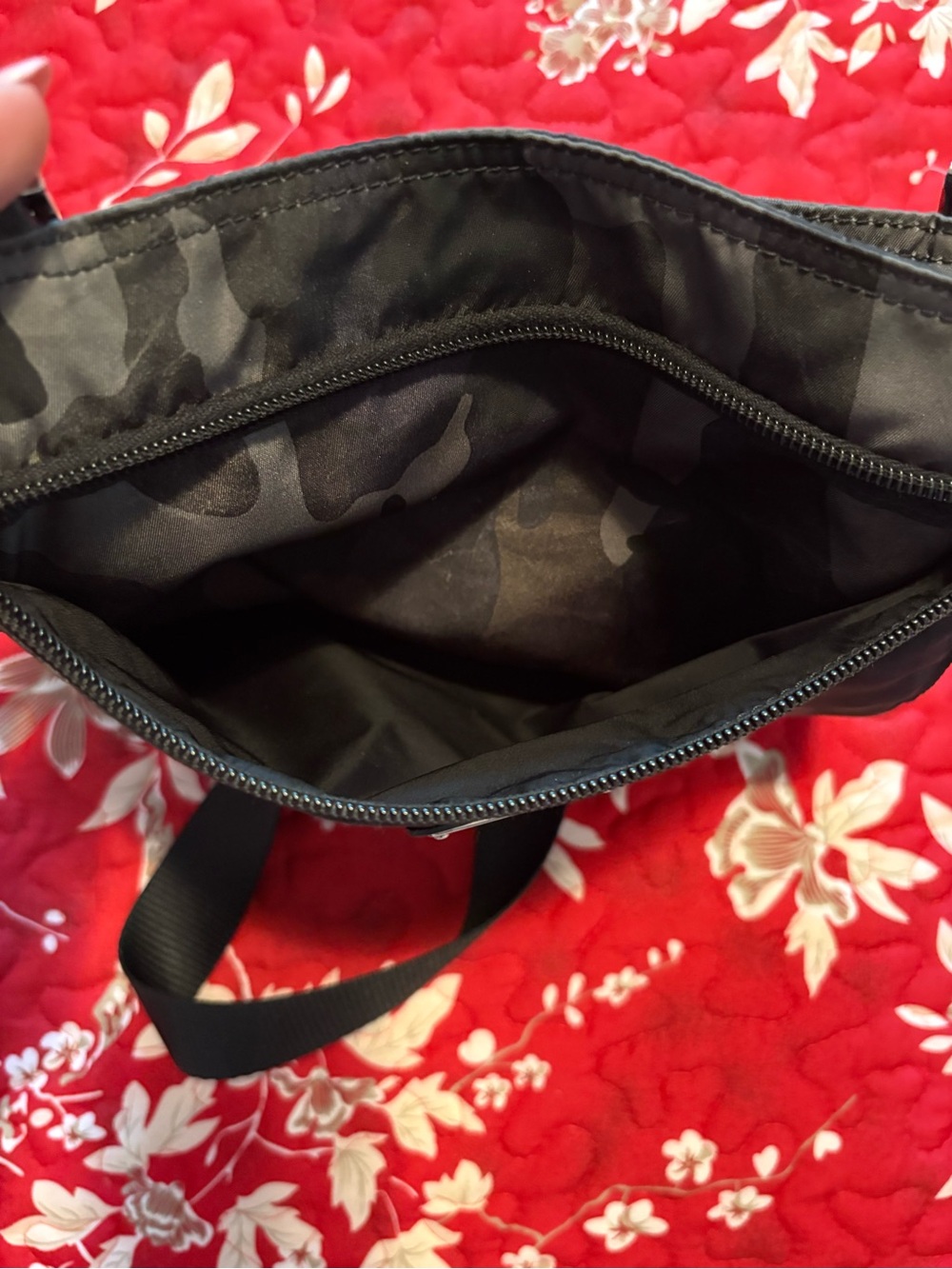 Prada Black & Gray Camo Nylon Messenger Crossbody - Picture 6 of 7